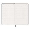 Agenda L hebdomadaire 12&nbsp;mois Moleskine à couverture rigide Standard | Noir | sans marquage | non disponible | non disponible