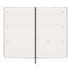 Agenda L hebdomadaire horizontal 12&nbsp;mois Moleskine à couverture rigide Standard | Noir | sans marquage | non disponible | non disponible
