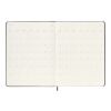 Agenda XL hebdomadaire 12 mois Moleskine à couverture rigide Standard | Noir | sans marquage | non disponible | non disponible