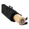 Parapluie 21" pliable windproof en PET recyclé Birgit Standard | Noir | sans marquage | non disponible | non disponible | non disponible