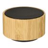 Haut-parleur Bluetooth® en bambou Cosmos Standard | Naturel-Noir | sans marquage | non disponible | non disponible