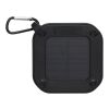Haut-parleur solaire Bluetooth® Solo de 3 W IPX5 en plastique recyclé certifié RCS avec mousqueton Standard | noir | sans marquage | non disponible | non disponible