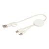 Câble 5 en 1 Citala en plastique recyclé de 30&nbsp;cm pour la synchronisation des données et la charge rapide de 27&nbsp;W Standard | Blanc | sans marquage | non disponible | non disponible