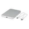 Batterie externe magnétique Avis 5000 mAh en aluminium recyclé RCS Argent