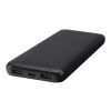 Batterie de secours Adhil de 10&nbsp;000&nbsp;mAh et 10&nbsp;W en plastique recyclé avec 2&nbsp;câbles intégrés Standard | Noir | sans marquage | non disponible | non disponible