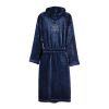 VINGA Peignoir de luxe en peluche RPET GRS Louis taille L-XL bleu marine | sans marquage | non disponible | non disponible | non disponible