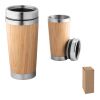 PIETRO. Tasse de voyage 500mL en babou et acier inox Beige | sans marquage
