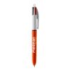BIC® 4 Couleurs Fine bille Blanc-orange | Sérigraphie 1 couleur | Partie haute-Derrière le Clip | 22.00 mm x 10.00 mm