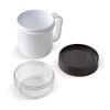 Mug déjeuner à emporter 520+230ml Blanc | Tampographie 1 couleur | couvercle | Ø 45 mm | non disponible