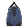 Sac de week-end en toile de coton recyclé Harper Bleu foncé