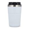 Thermos à café à emporter en acier inoxydable recyclé, 400 ml Blanc | sans marquage | non disponible | non disponible