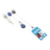 Porte-clés à clip extensible en ABS recyclé RCS blanc | sans marquage | non disponible | non disponible