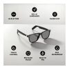 Lunettes audio dotées de l'IA avec fonction traduction Miro noir | sans marquage | non disponible | non disponible