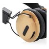 Casque audio sans fil en bambou marron-noir | sans marquage | non disponible | non disponible