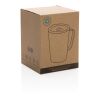 Mug moderne en acier inoxydable recyclé RCS avec couvercle antracite | sans marquage | non disponible | non disponible