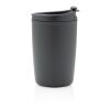 Mug en PP recyclé GRS avec couvercle à bascule antracite | sans marquage | non disponible | non disponible