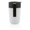 Tasse en acier inoxydable et PP recyclé GRS avec poignée Blanc | sans marquage | non disponible | non disponible