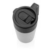 Tasse en acier inoxydable et PP recyclé GRS avec poignée blanc | sans marquage | non disponible | non disponible