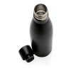 Bouteille iso couleur pleine en acier inoxydable recyclé RCS noir | sans marquage | non disponible | non disponible | non disponible