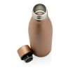 Bouteille iso couleur pleine en acier inoxydable recyclé RCS marron | sans marquage | non disponible | non disponible | non disponible