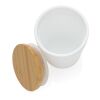 Mug 300ml en PP recyclé GRS avec couvercle en bambou FSC® blanc | sans marquage | non disponible | non disponible