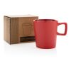 Tasse à café céramique au design moderne rouge | sans marquage | non disponible | non disponible