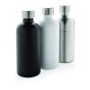 Bouteille pour boisson gazeuse en acier recyclé RCS argent | sans marquage | non disponible | non disponible