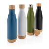 Bouteille isotherme en acier avec finition bambou noir | sans marquage | non disponible | non disponible