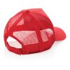 Casquette de routier 5 panneaux coton recyclé Impact AWARE™ rouge | sans marquage | non disponible | non disponible | non disponible