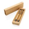 Set de stylos en bambou FSC® dans un coffret marron | sans marquage | non disponible | non disponible