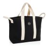 Sac de plage BEAU AWARE™ en toile recyclée 400 g/m², avec po noir