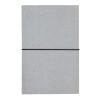 Carnet de notes A5 en cuir recyclé gris clair | sans marquage | non disponible | non disponible