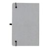 Carnet A5 à couverture rigide en cuir recyclé gris clair | sans marquage | non disponible | non disponible