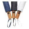 Mini parapluie 21" à ouverture auto en bois d'acacia Kaycey noir | sans marquage | non disponible | non disponible