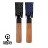 Parapluie 30" en rPET Aware™ et poignée en acacias bleu marine | sans marquage | non disponible | non disponible