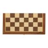 Jeu d'échecs pliable en bois FSC® marron | sans marquage | non disponible | non disponible