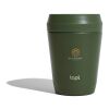Mug 235 ml avec couvercle 360 en acier recyclé Topl vert | sans marquage | non disponible | non disponible