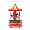 Boîte à musique mini carrousel multicolore