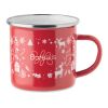 Mug de Noël en émail 300ml rouge