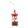 Carrousel en bois décoratif rouge