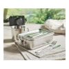 Lunchbox en acier inox argent | sans marquage | non disponible | non disponible | non disponible