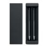 Set de stylos en alu. recyclé noir | sans marquage | non disponible | non disponible | non disponible