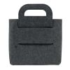 Panier pliable en feutre RPET gris foncé