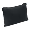 Coussin en tissu suédé noir