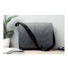 Sac messager en feutre RPET gris | sans marquage | non disponible | non disponible | non disponible