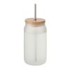 Mug Mason 400 ml avec paille blanc transparent | sans marquage | non disponible | non disponible | non disponible