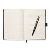 Carnet de note avec stylo A5 - pages lignées noir | sans marquage | non disponible | non disponible