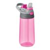 Bouteille de sport avec paille et poignée - 450 ml rose transparent | sans marquage | non disponible | non disponible | non disponible