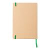 Carnet A5 en carton recyclé Gianni vert lime | sans marquage | non disponible | non disponible