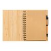 Carnet de notes en bambou Carmen marron | sans marquage | non disponible | non disponible
